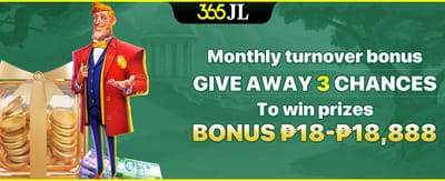 Monthly turnover bonus promotional banner showing prize opportunities